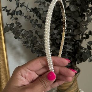 Double threaded Elegant Pearl Headband
